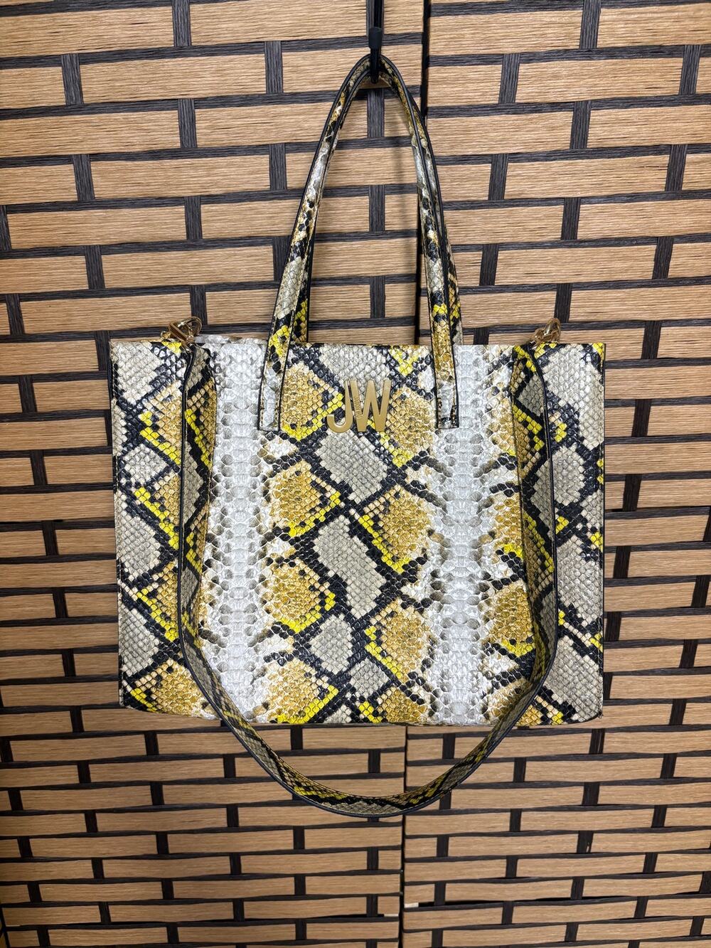 Jason‎ Wu Snakeskin Print Gold Tote Bag